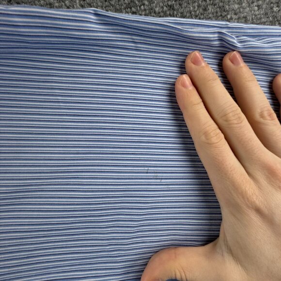Brooks Brothers 17 36 Striped Regular Non-Iron Shirt Mens Button Up Blue Pocket - Picture 16 of 16